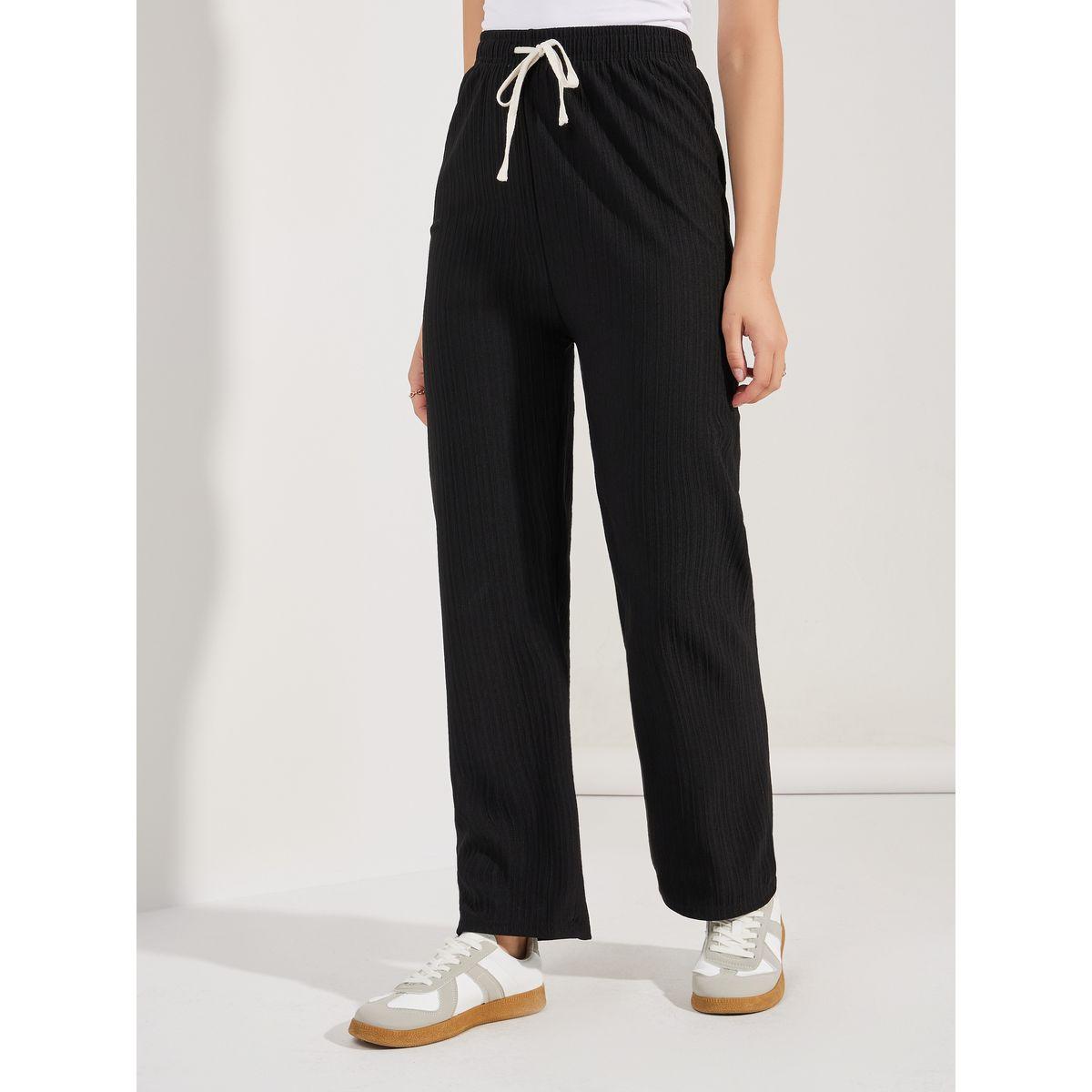Styli Elastic Waistband Straight Leg Pants-women-clothing-bottoms-trousers-image-1
