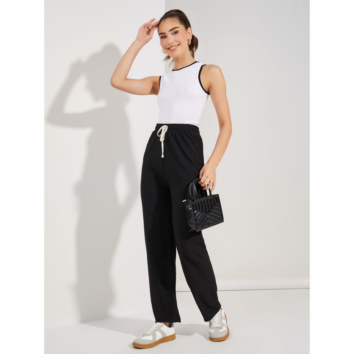 بنطال بارجل مستقيمة وخصر مطاطي-women-clothing-bottoms-trousers-image-2