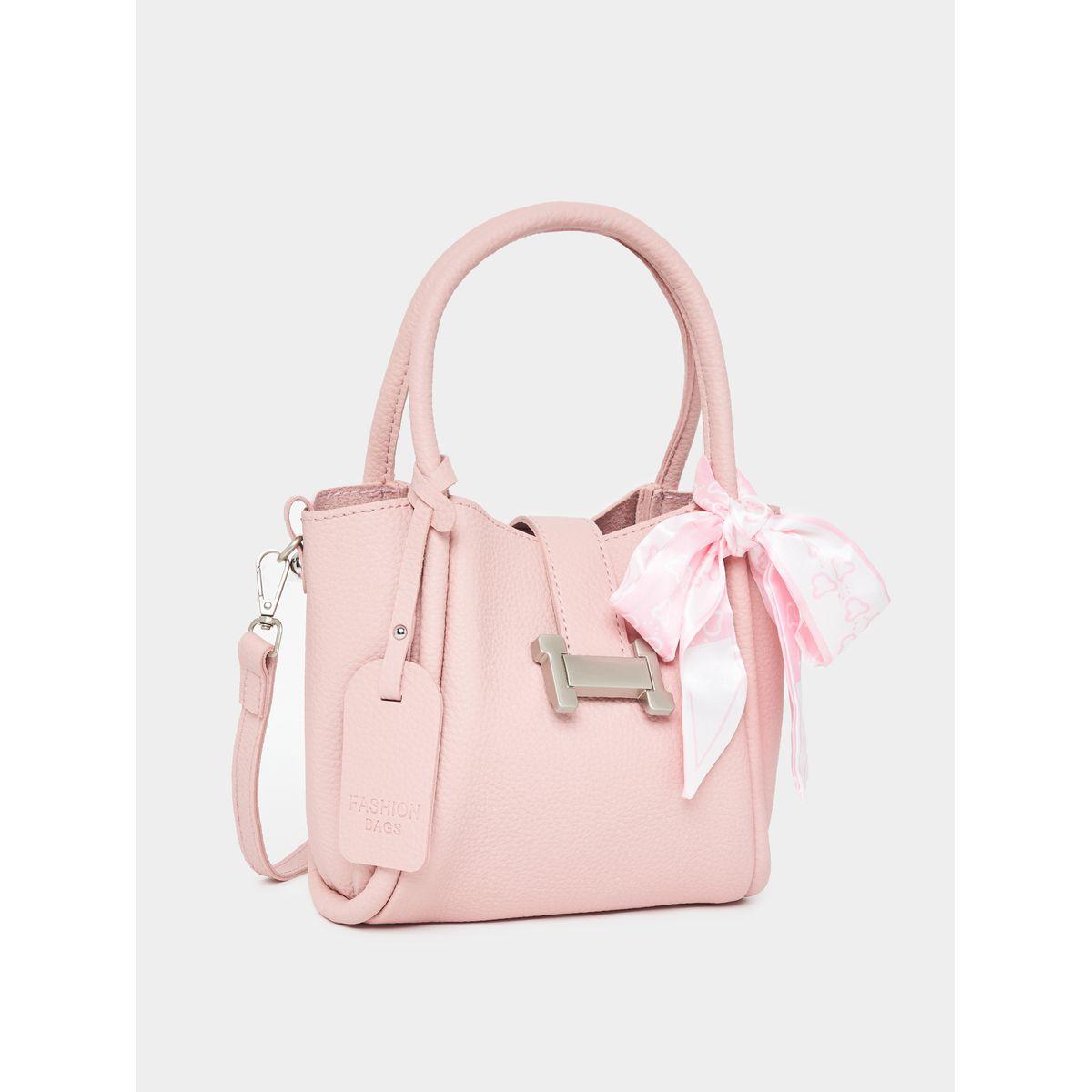 Styli Ribbon Accent Handbag with Inner Pouch-women-bagsandwallets-handbags-image-1