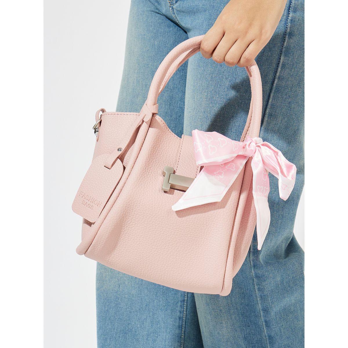 Styli Ribbon Accent Handbag with Inner Pouch-women-bagsandwallets-handbags-image-2
