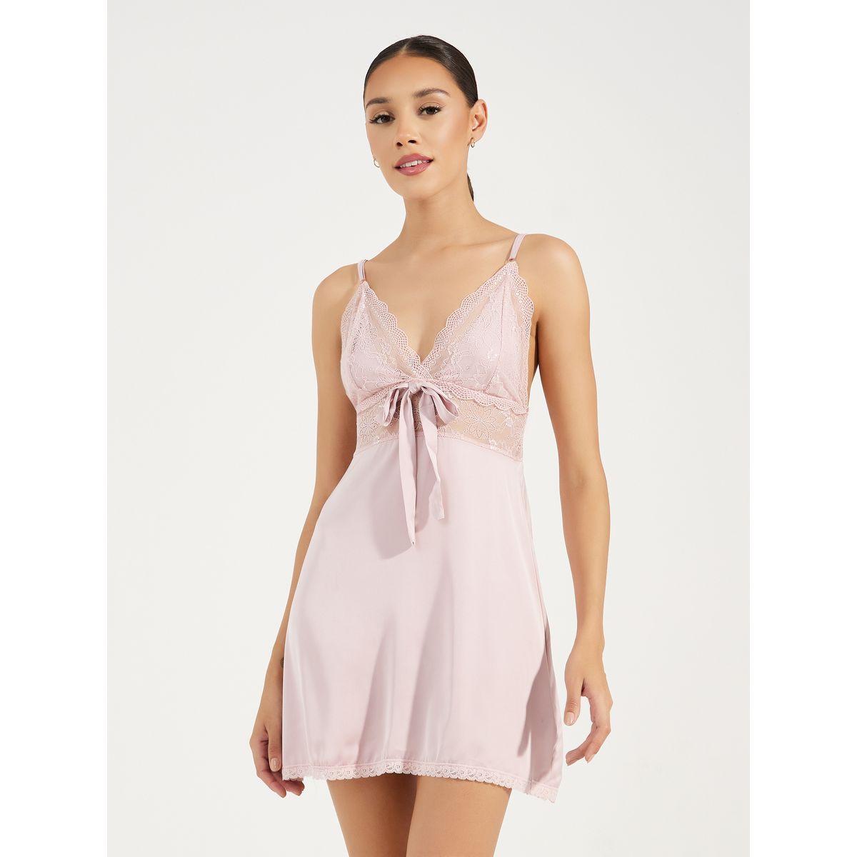مجموعة من بيبي دول ساتان مع سروال داخلي بنمط ثونغ-women-clothing-lingerie-babydollsandbodysuits-image-1