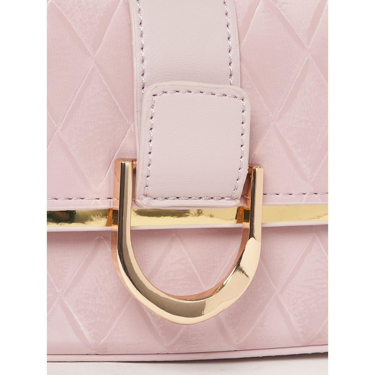 Styli Metal Accent Textured Shoulder Bag with Chain Strap-women-bagsandwallets-handbags-image-2