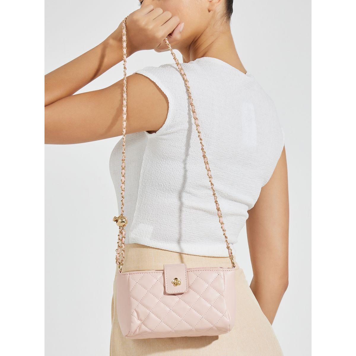 Styli Quilted Shoulder Bag with Chain Strap-women-bagsandwallets-handbags-image-2