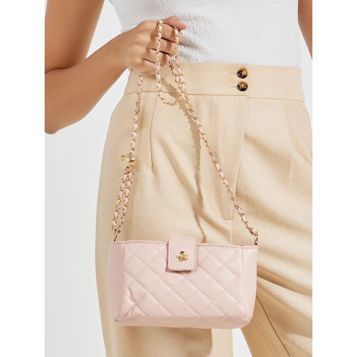 Styli Quilted Shoulder Bag with Chain Strap-women-bagsandwallets-handbags-image-4