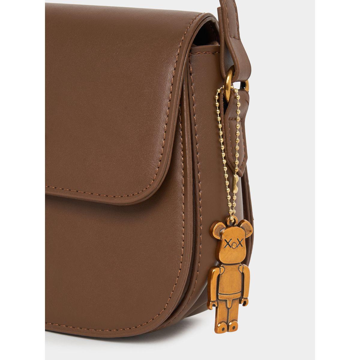 Styli Metal Flap Accent Shoulder Bag with Key Chain-women-bagsandwallets-handbags-image-5