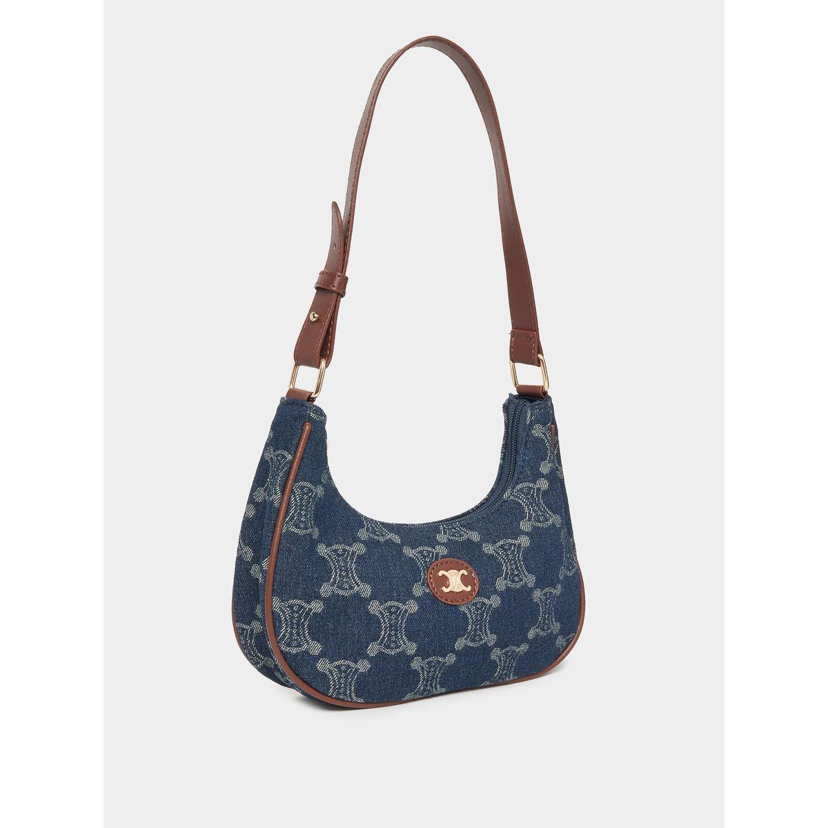 Styli Patterned Shoulder Bag with Zip Closure-women-bagsandwallets-handbags-image-1