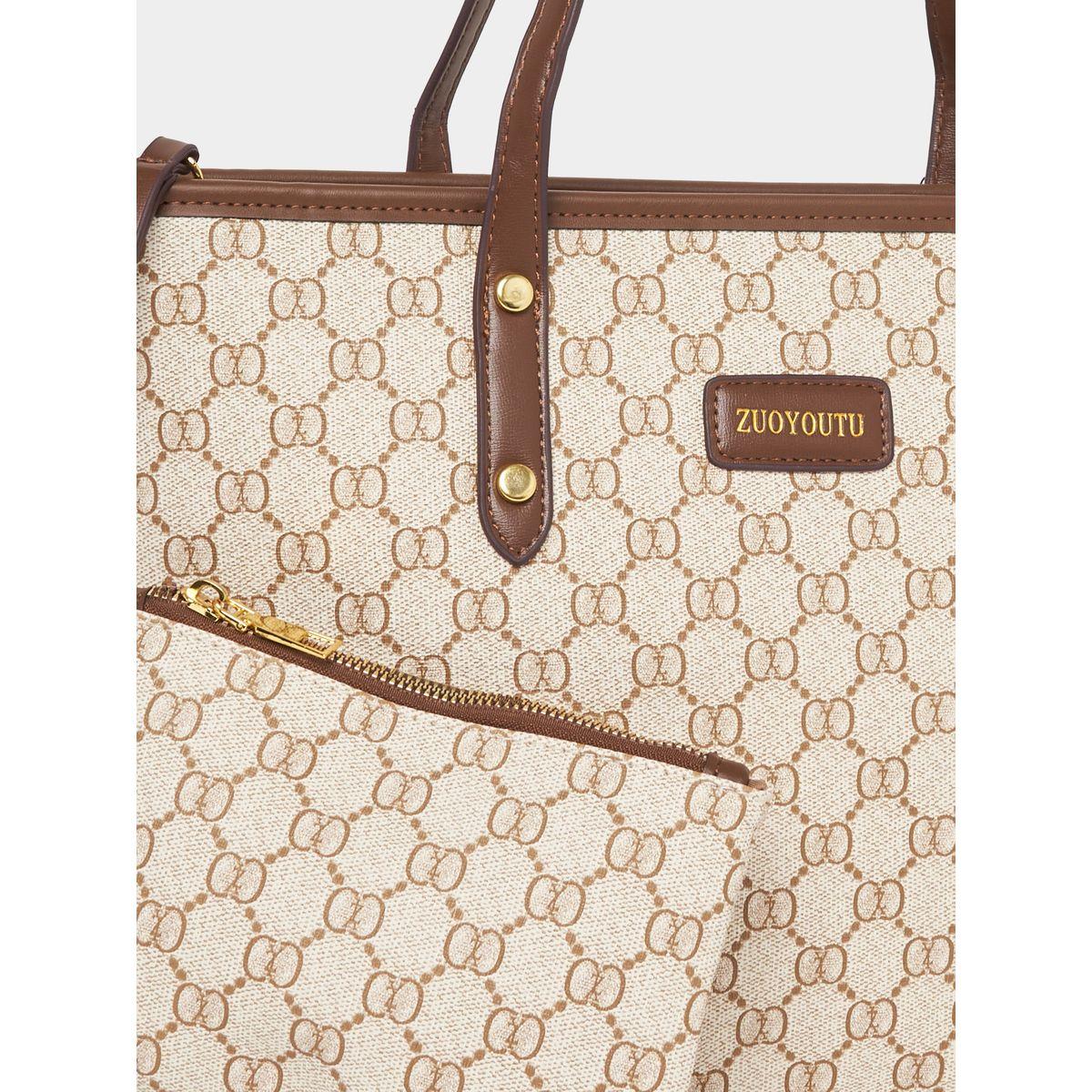 Styli Printed Shoulder Bag with Pouch & Zip Closure-women-bagsandwallets-handbags-image-6