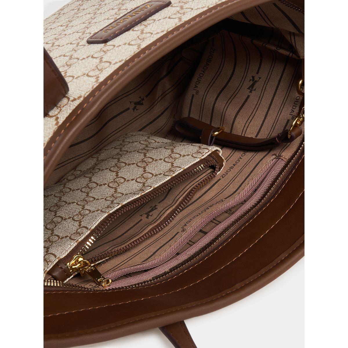 Styli Printed Shoulder Bag with Pouch & Zip Closure-women-bagsandwallets-handbags-image-7