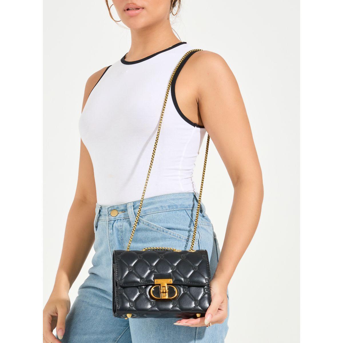 Styli Quilted Shoulder Bag with Chain Strap & Push Lock-women-bagsandwallets-handbags-image-2