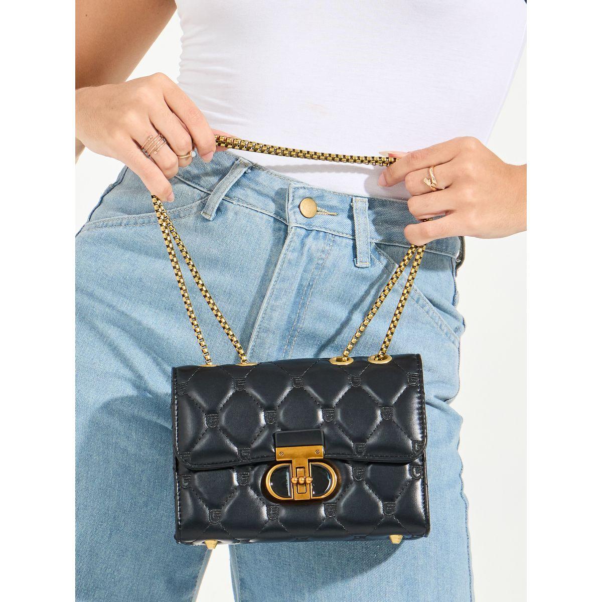 Styli Quilted Shoulder Bag with Chain Strap & Push Lock-women-bagsandwallets-handbags-image-4