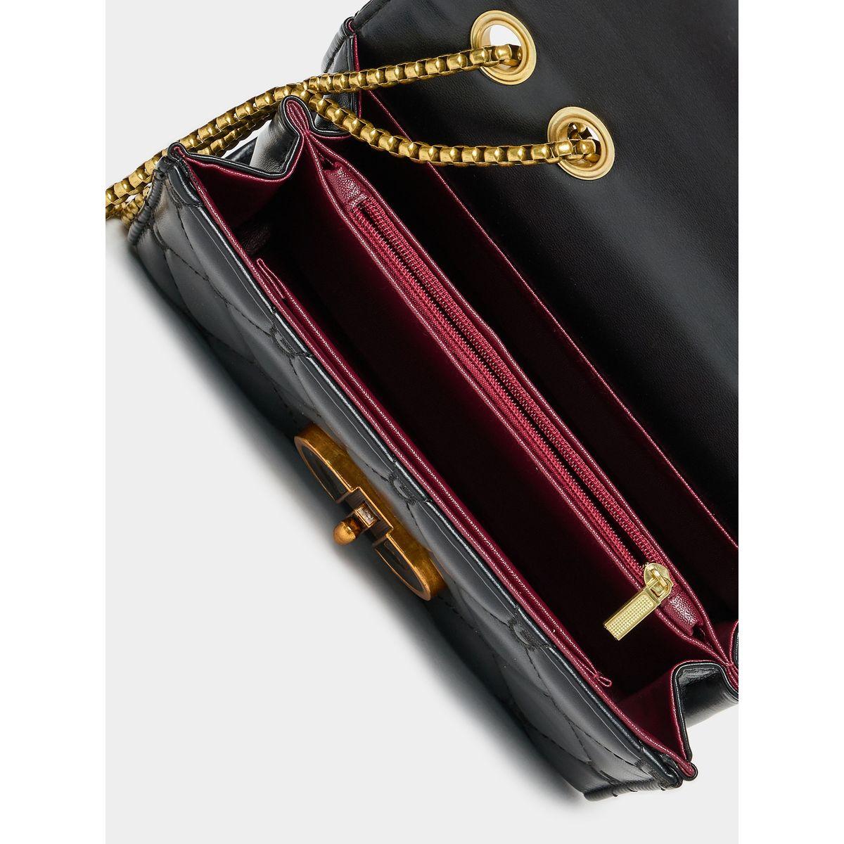 Styli Quilted Shoulder Bag with Chain Strap & Push Lock-women-bagsandwallets-handbags-image-7