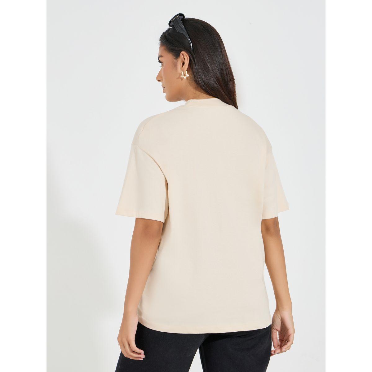 Styli Elevate Cotton Jersey Slogan Print Crew Neck T-Shirt-women-clothing-tshirts-image-5
