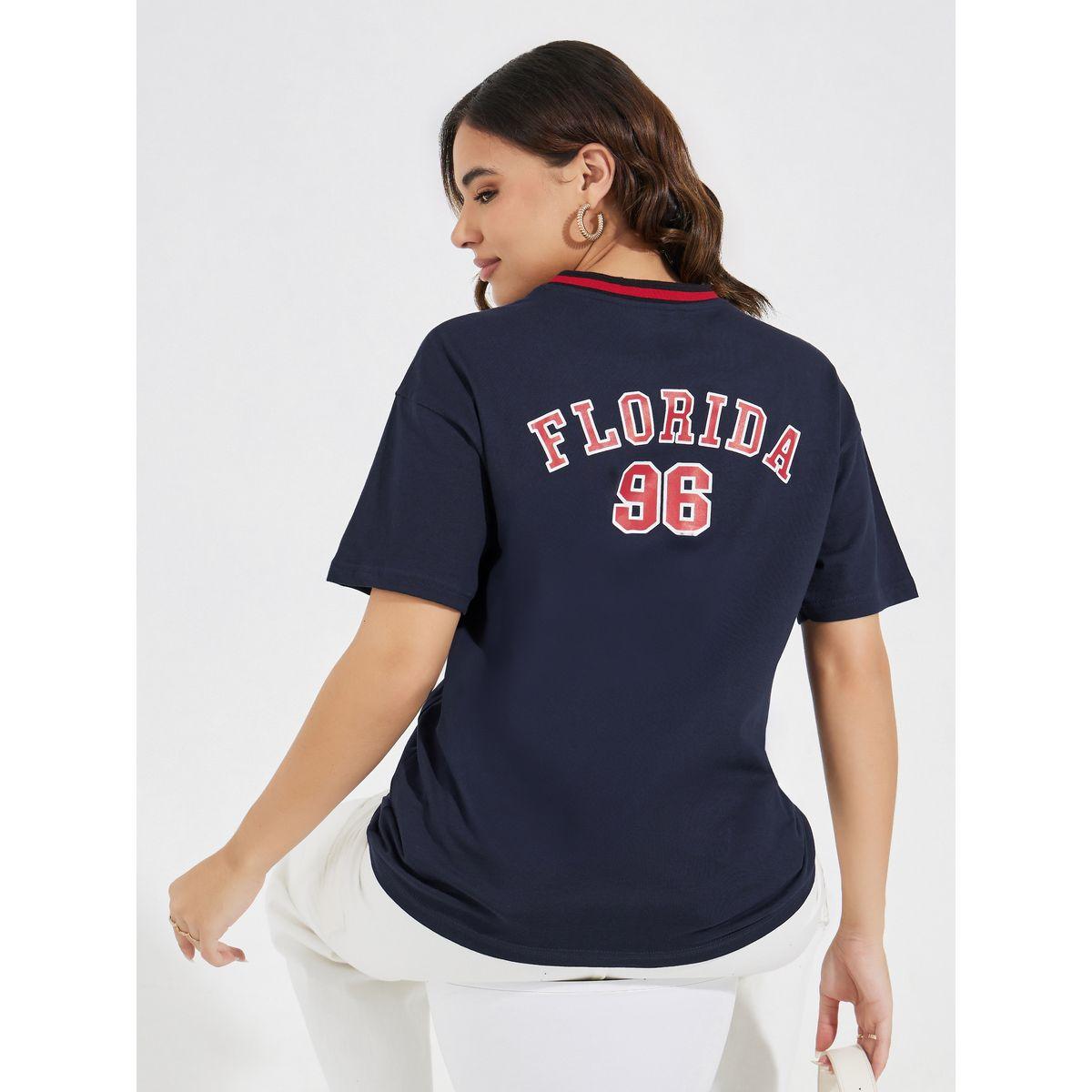 Styli Elevate Regular Fit Florida Print V Neck T-Shirt-women-clothing-tshirts-image-1