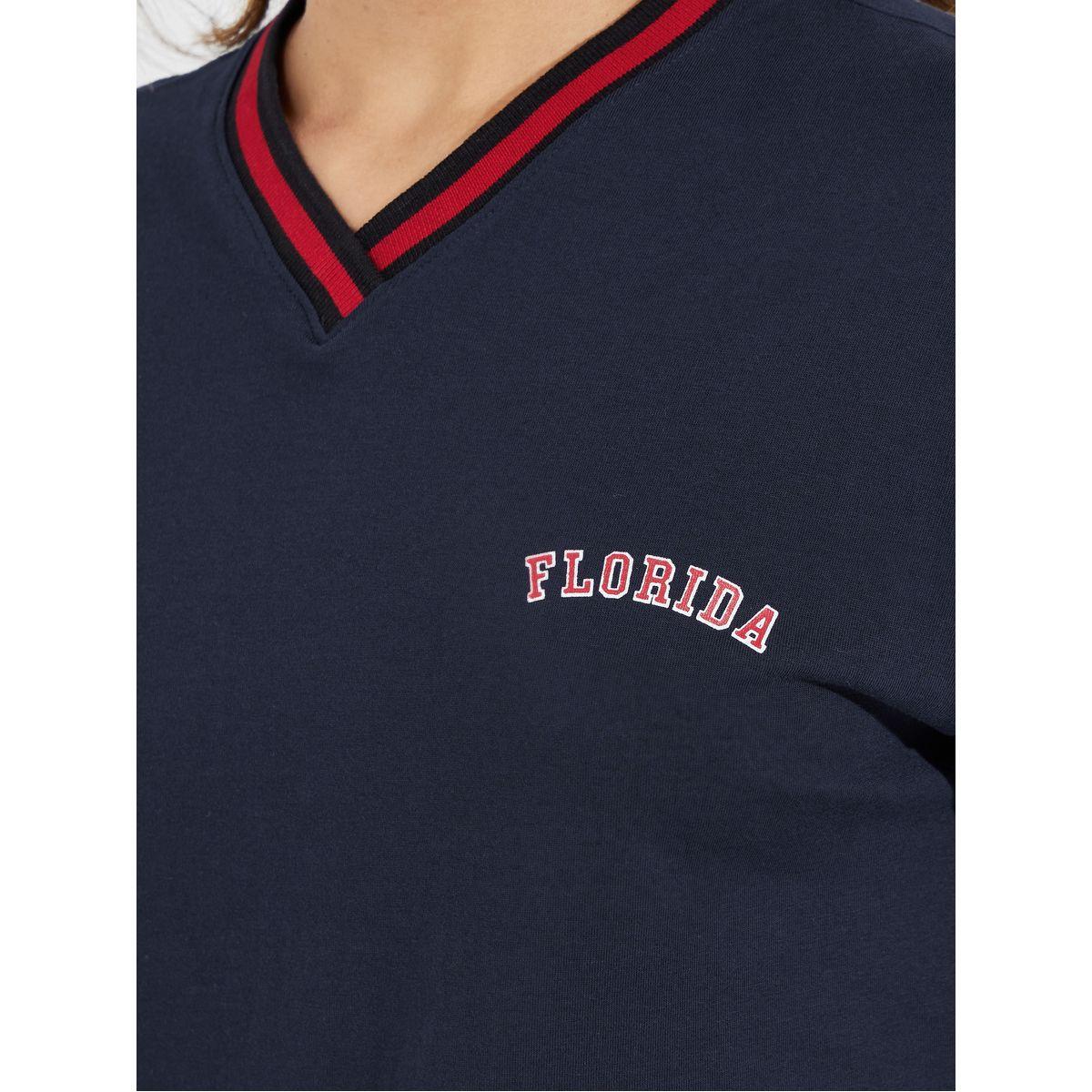 تيشيرت بطبعة فلوريدا مع قصة عادية-women-clothing-tshirts-image-4