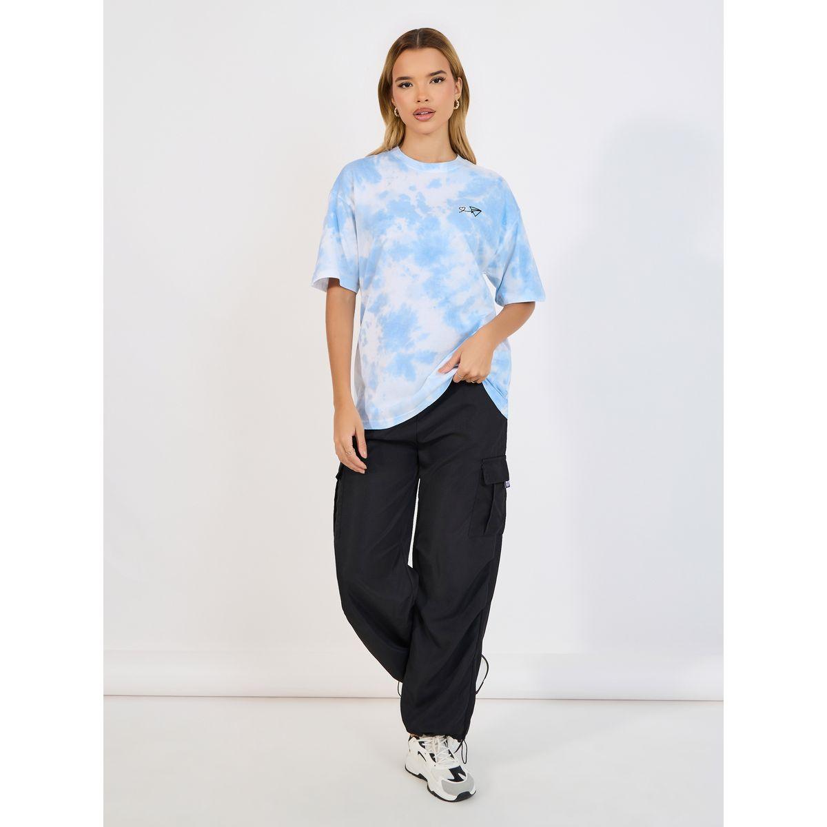 تيشيرت بطبعة تاي داي وأكمام قصيرة-women-clothing-tshirts-image-2