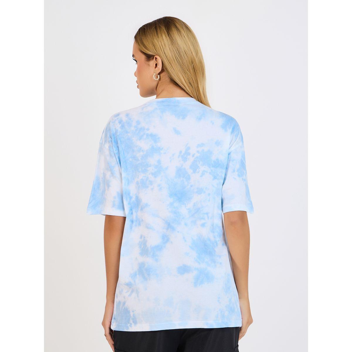 Styli Elevate Tie Dye T-Shirt with Short Sleeves-women-clothing-tshirts-image-4