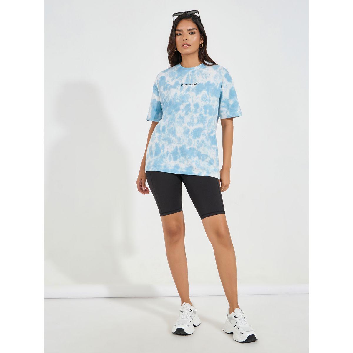 Styli Elevate Oversized Tie Dye Printed Cotton Jersey T-Shirt-women-clothing-tshirts-image-2