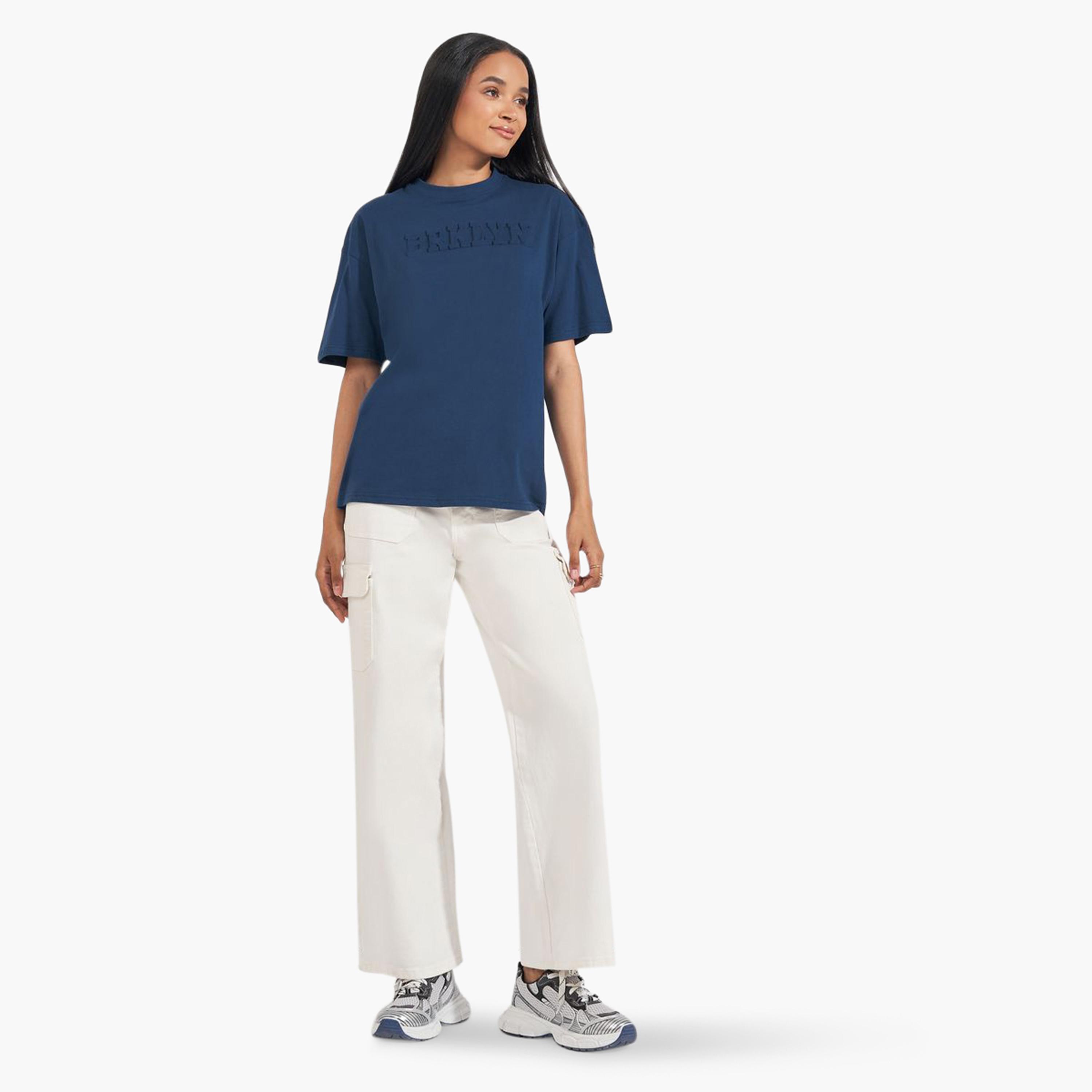 Oversized Embossed Print Cotton Jersey T-Shirt-women-clothing-tshirts-image-2
