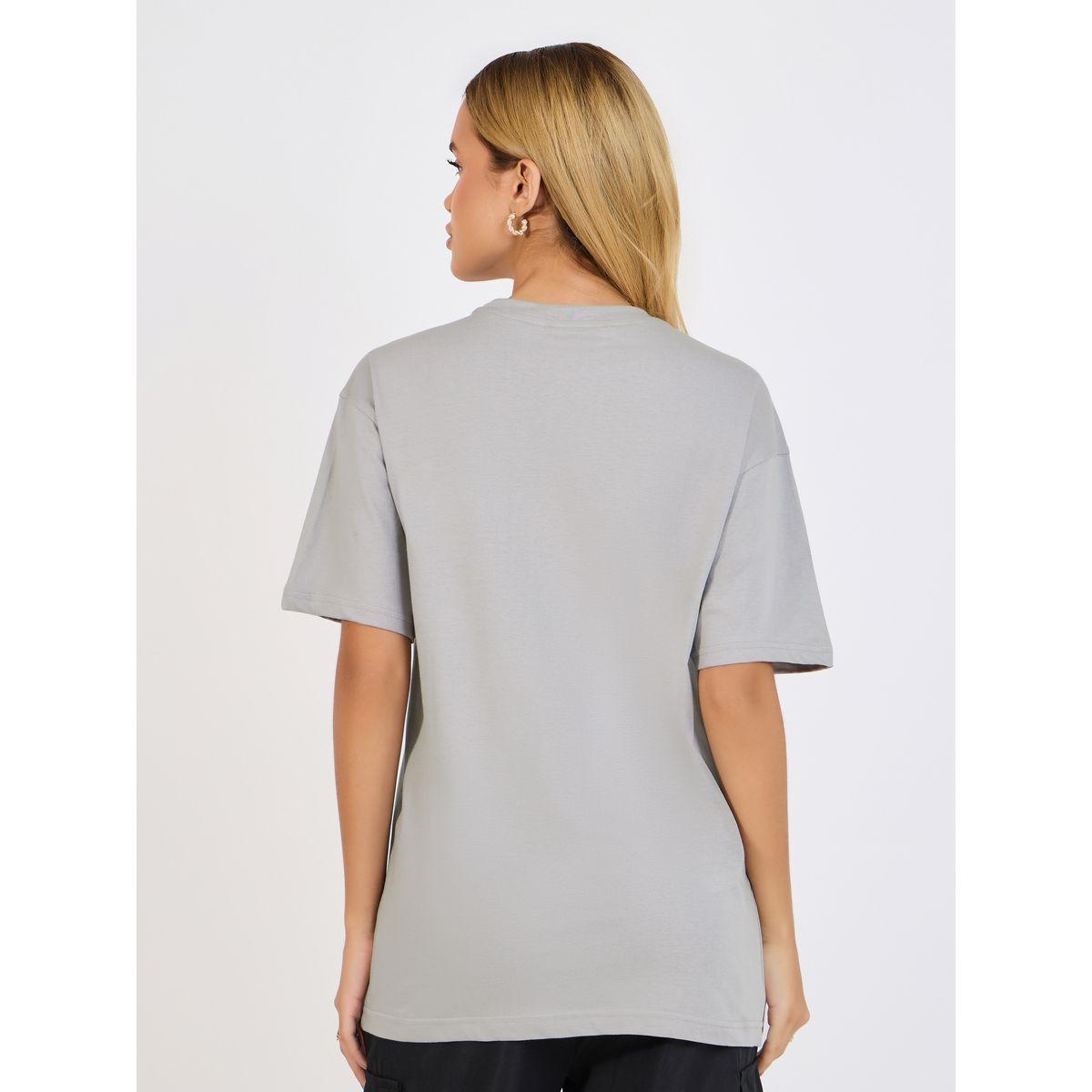 تيشيرت فضفاض بأكمام قصيرة مع جيب-women-clothing-tshirts-image-4