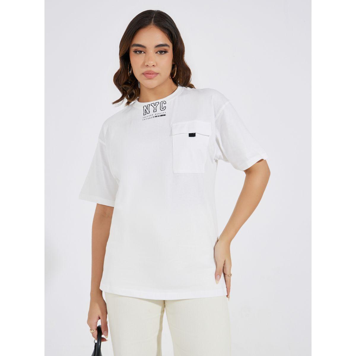 Styli Elevate Cotton Jersey Printed T-Shirt with Pocket Detail-women-clothing-tshirts-image-3