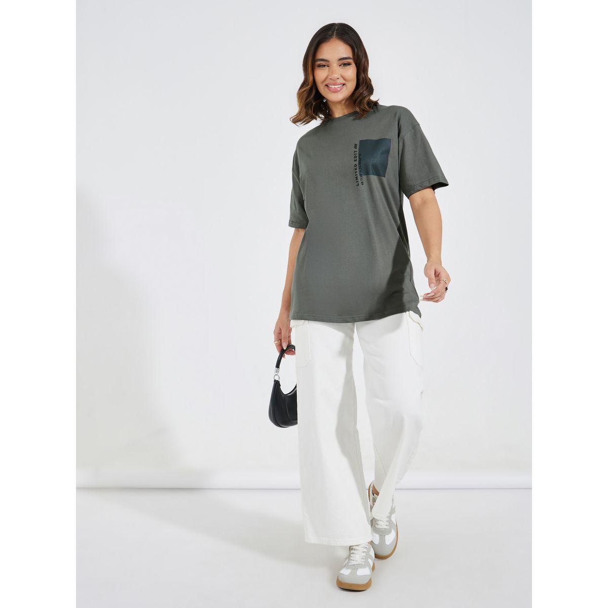 تيشيرت قطن جيرسيه فضفاض مع أكمام قصيرة-women-clothing-tshirts-image-2