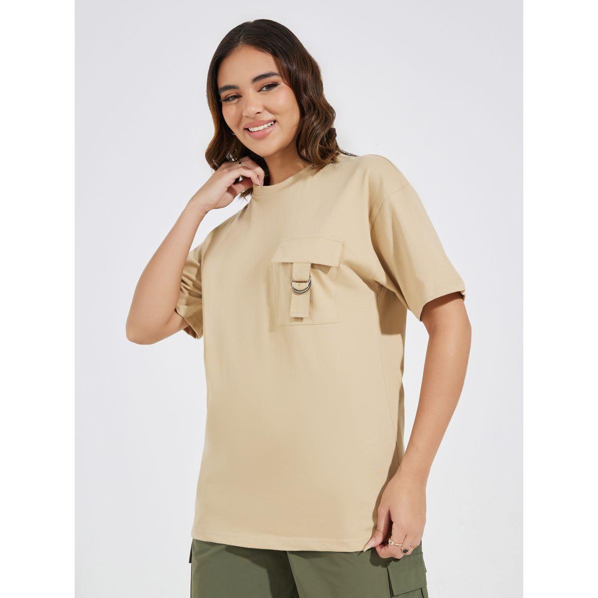 Styli Elevate Cotton Jersey Oversized T-Shirt with Flap Pocket-women-clothing-tshirts-image-3