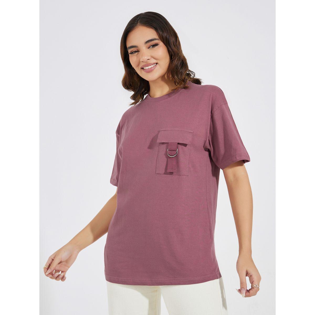 Styli Elevate Cotton Jersey Oversized T-Shirt with Flap Pocket-women-clothing-tshirts-image-3