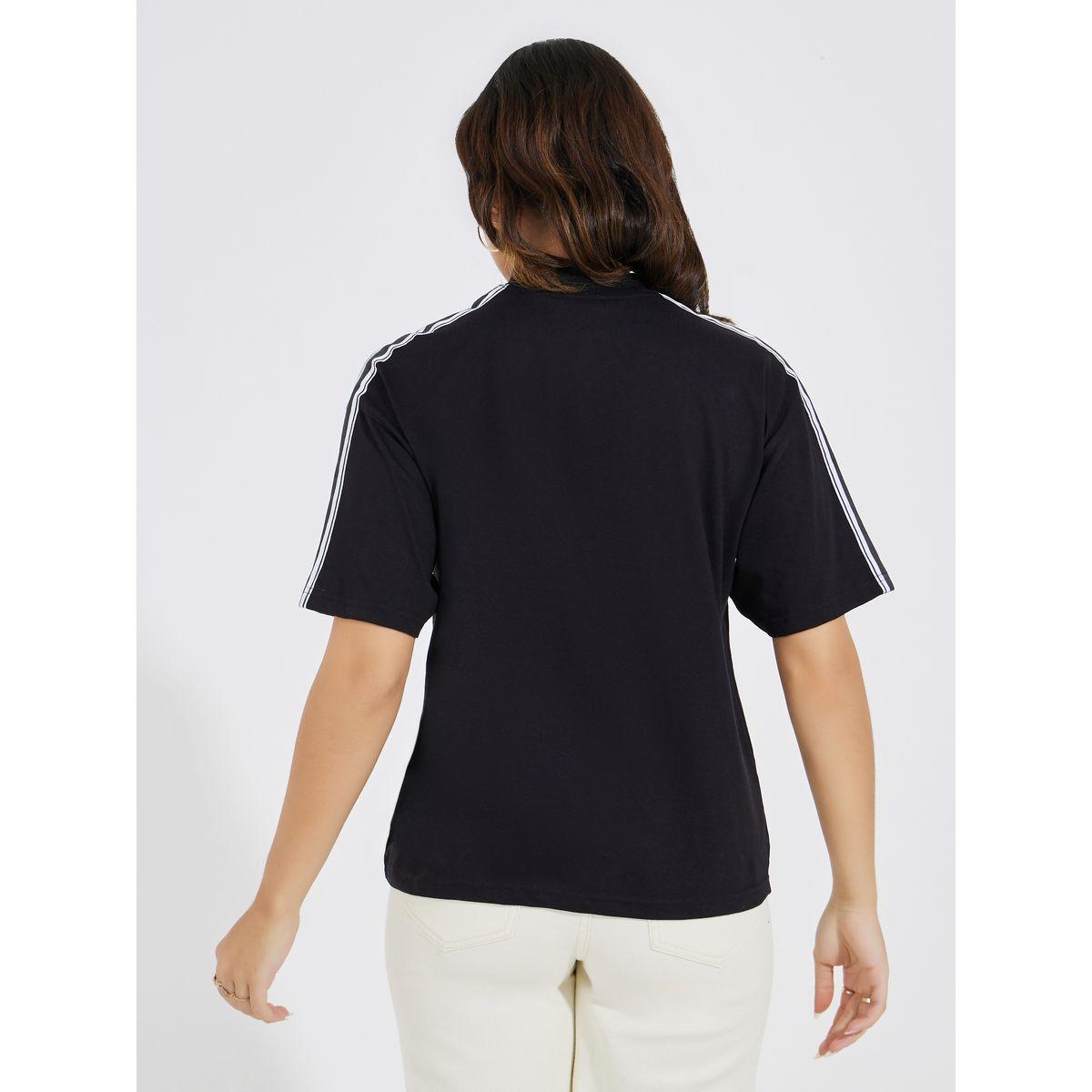 Styli Elevate Cotton Jersey High Neck T-Shirt with Shoulder Tape Detail-women-clothing-tshirts-image-6