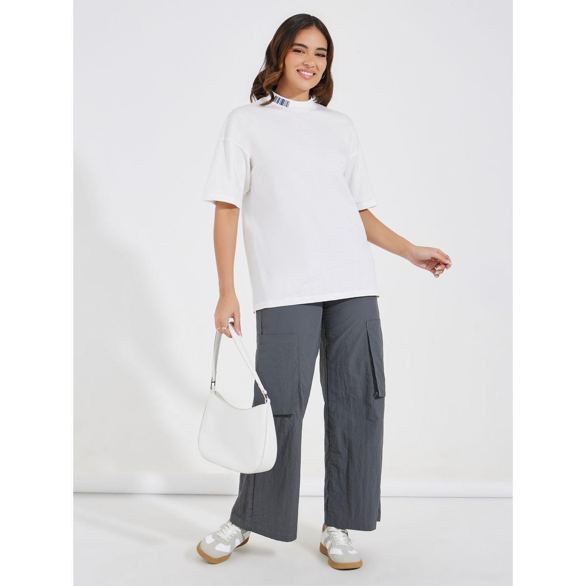 Styli Elevate Oversized Slogan T-Shirt with High-Low Hem-women-clothing-tshirts-image-2