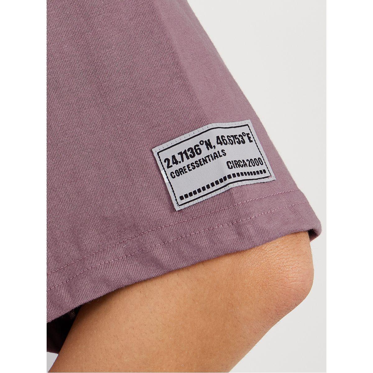 تيشيرت فضفاض مزين بشارة مع أكمام قصيرة-women-clothing-tshirts-image-3