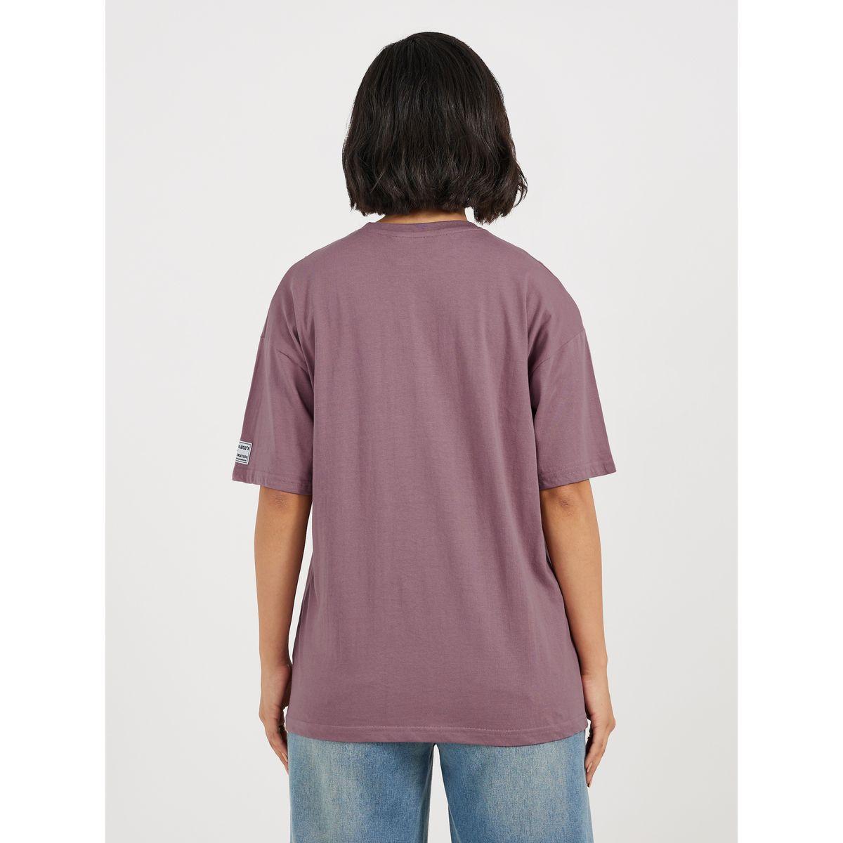 تيشيرت فضفاض مزين بشارة مع أكمام قصيرة-women-clothing-tshirts-image-5