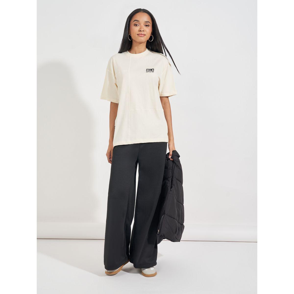 Styli Oversized Graphic Print T-Shirt with Dropped Shoulder-women-clothing-tshirts-image-2