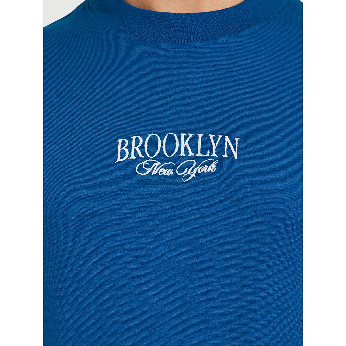 Oversized High Neck Embroidery Detail T-Shirt-women-clothing-tshirts-image-4