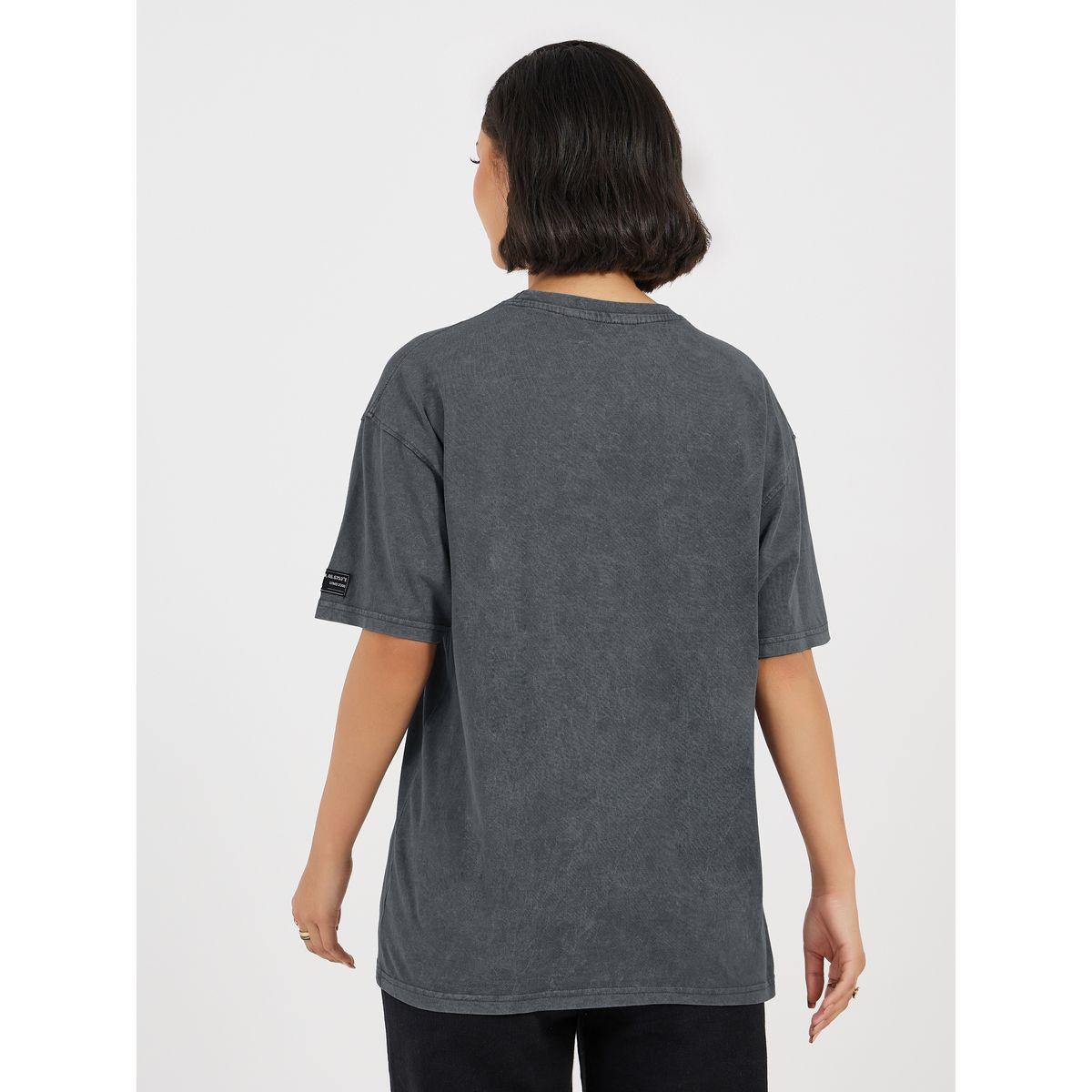 Styli Acid Washed Oversized T-Shirt with Print Detail-women-clothing-tshirts-image-4