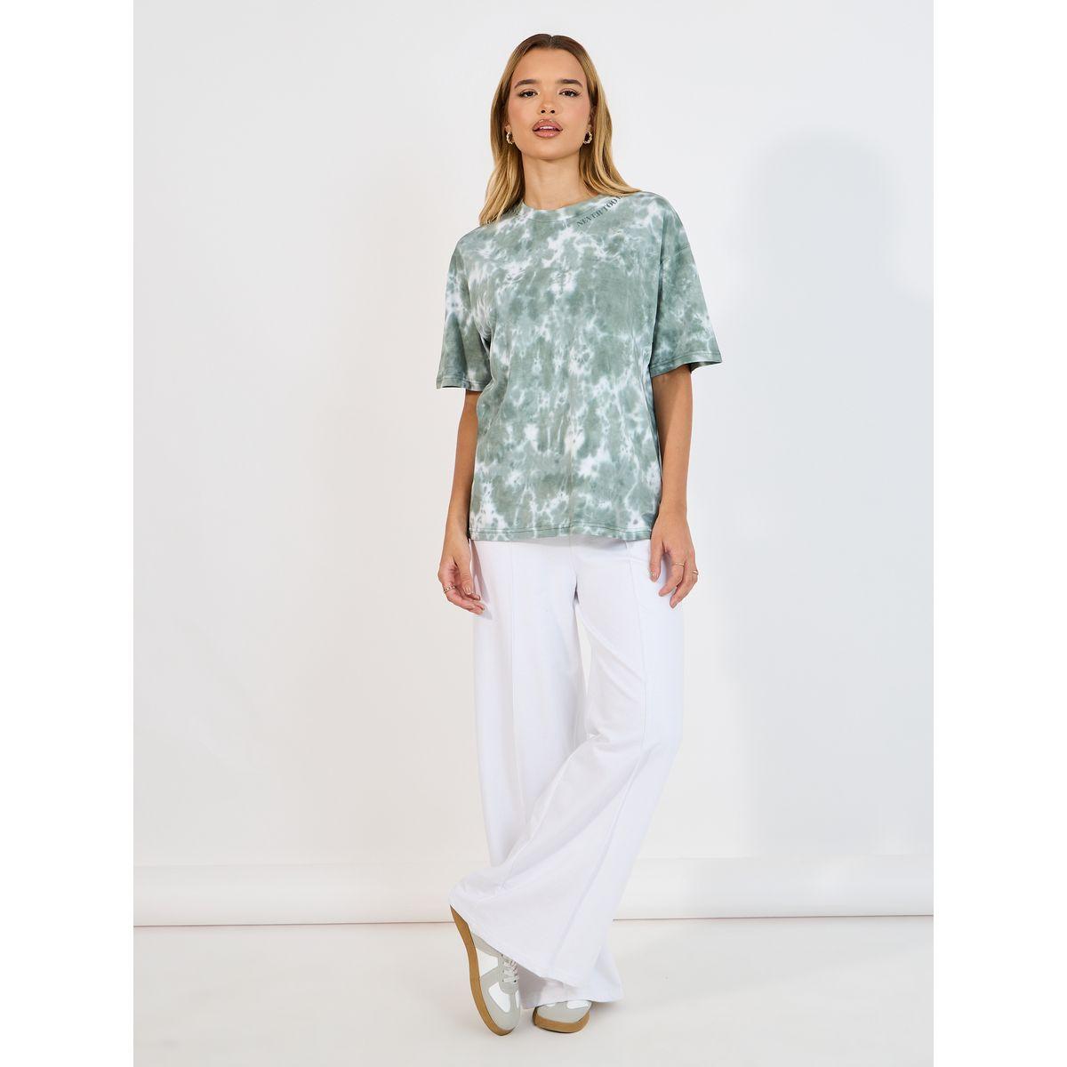 Styli Elevate Oversized Tie Dye Printed T-Shirt with Short Sleeves-women-clothing-tshirts-image-2