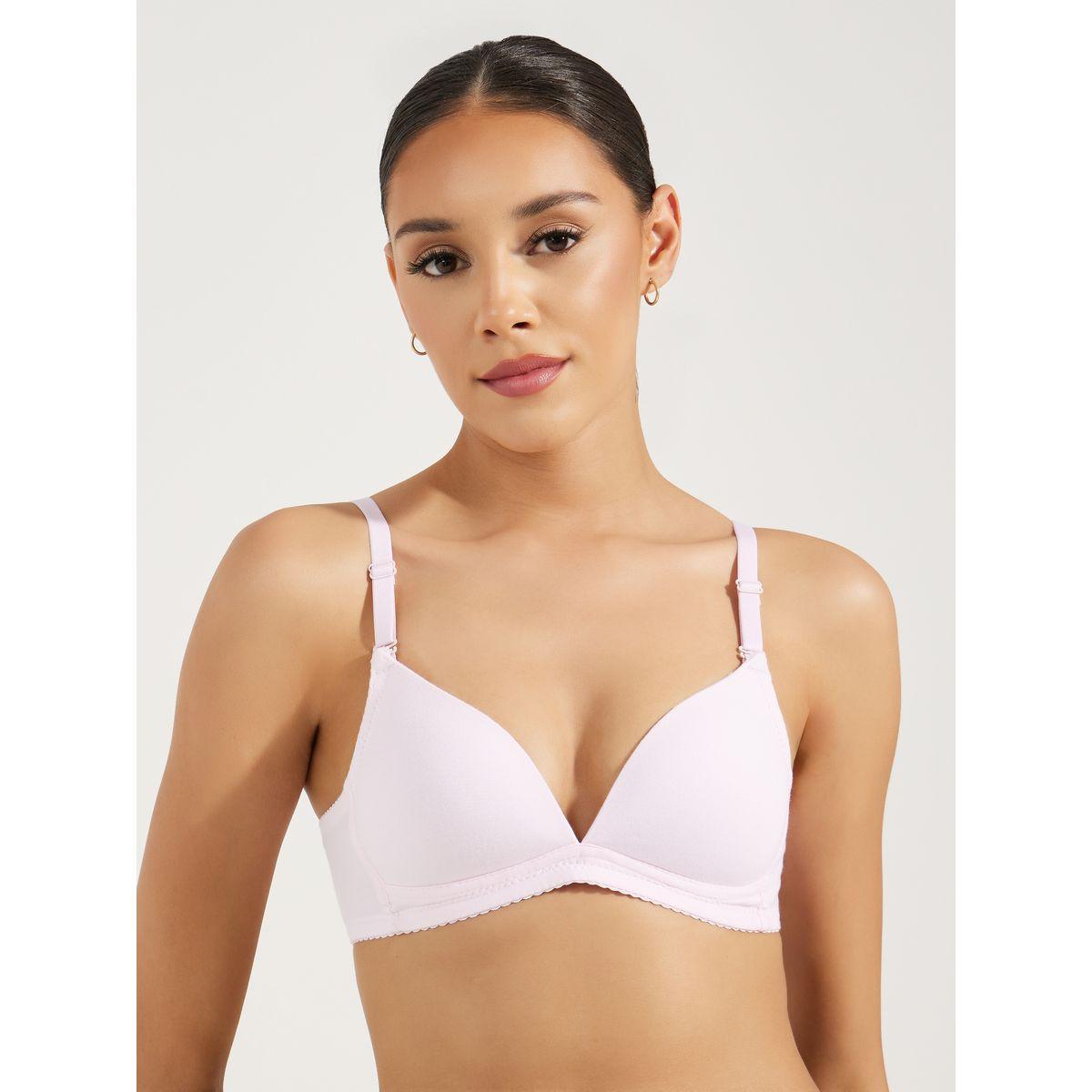 Styli Pack of 3 - Padded Non Wired Basic Picot Elastic T-Shirt Bra-women-clothing-lingerie-bras-image-6
