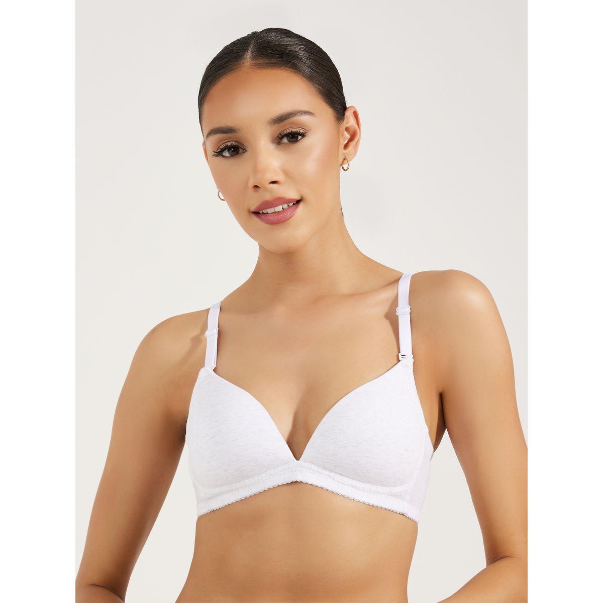Styli Pack of 3 - Padded Non Wired Basic Picot Elastic T-Shirt Bra-women-clothing-lingerie-bras-image-7