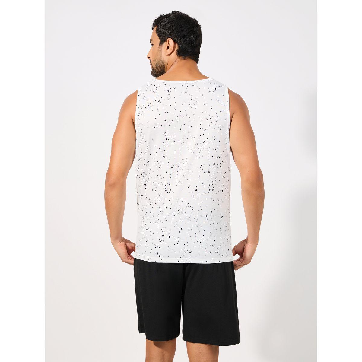 Styli Unwind AOP Tank & Solid Shorts Set-men-clothing-nightwear-sets-image-4