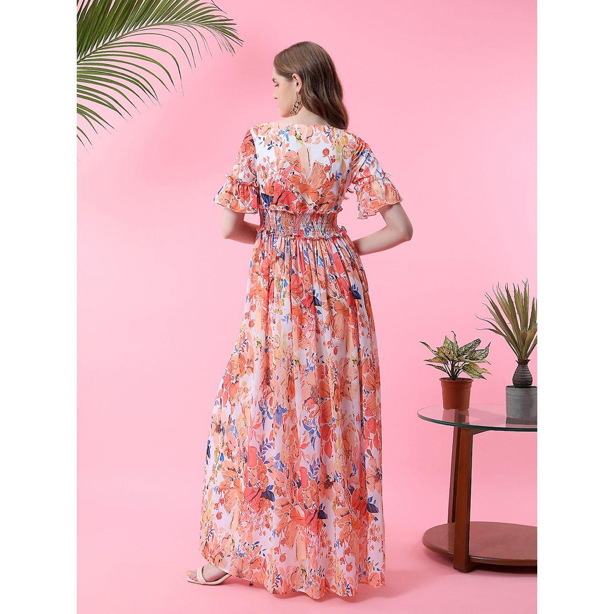 Mish X Styli  Floral Maxi Dress with Smocked Waistband-women-clothing-dresses-image-5