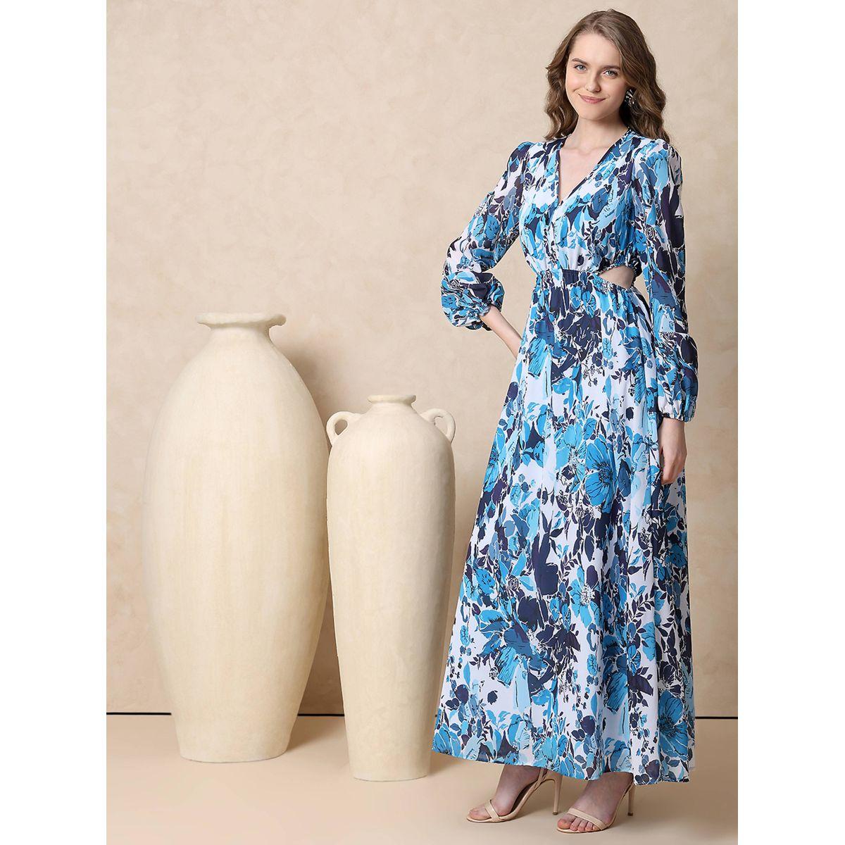 Mish X Styli  Side Waist Cut-Out V Neck Maxi Dress-women-clothing-dresses-image-3