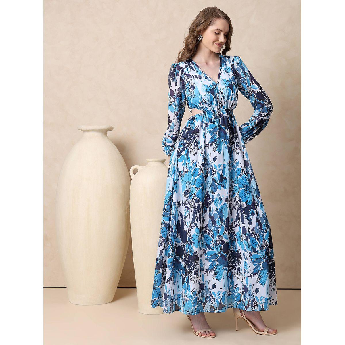Mish X Styli  Side Waist Cut-Out V Neck Maxi Dress-women-clothing-dresses-image-4