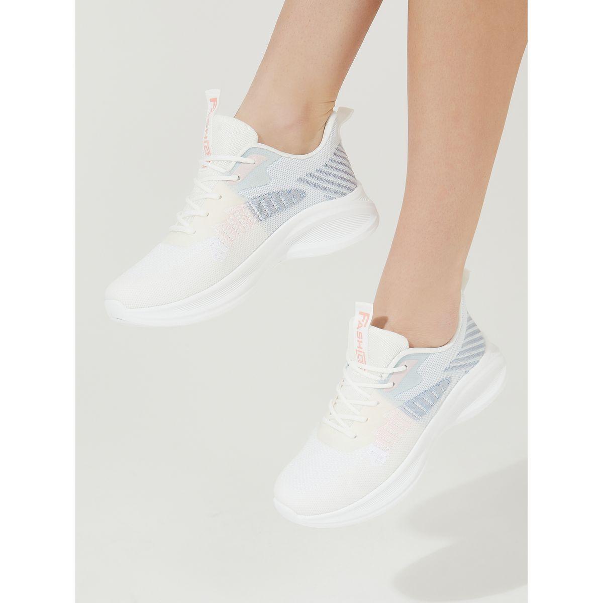 Styli Color Block Mesh Lace Up Sneakers-women-shoes-sneakers-image-1