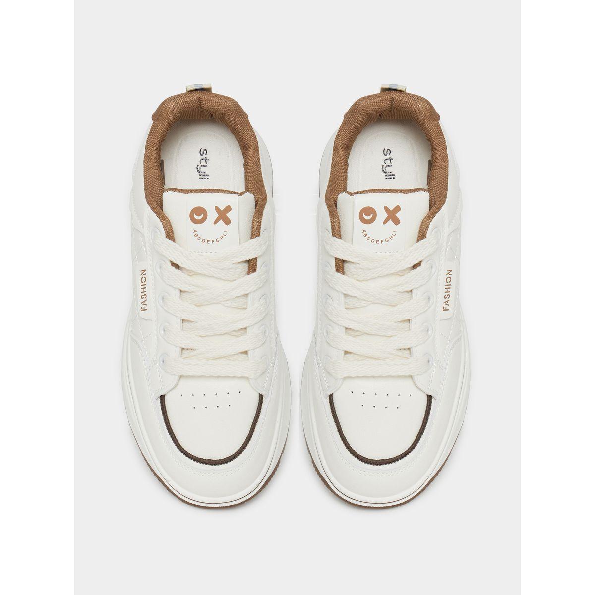 Styli Chunky Quilted Lace-Up Sneakers-women-shoes-sneakers-image-6