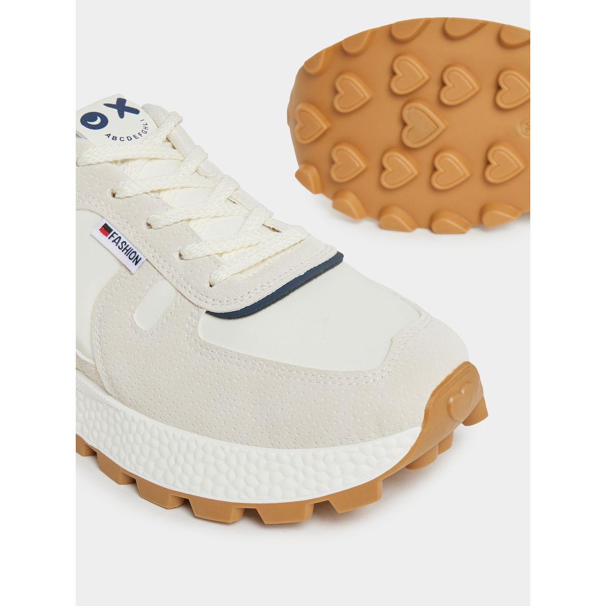 Styli Striped Detail Gum Sole Sneakers-women-shoes-sneakers-image-4