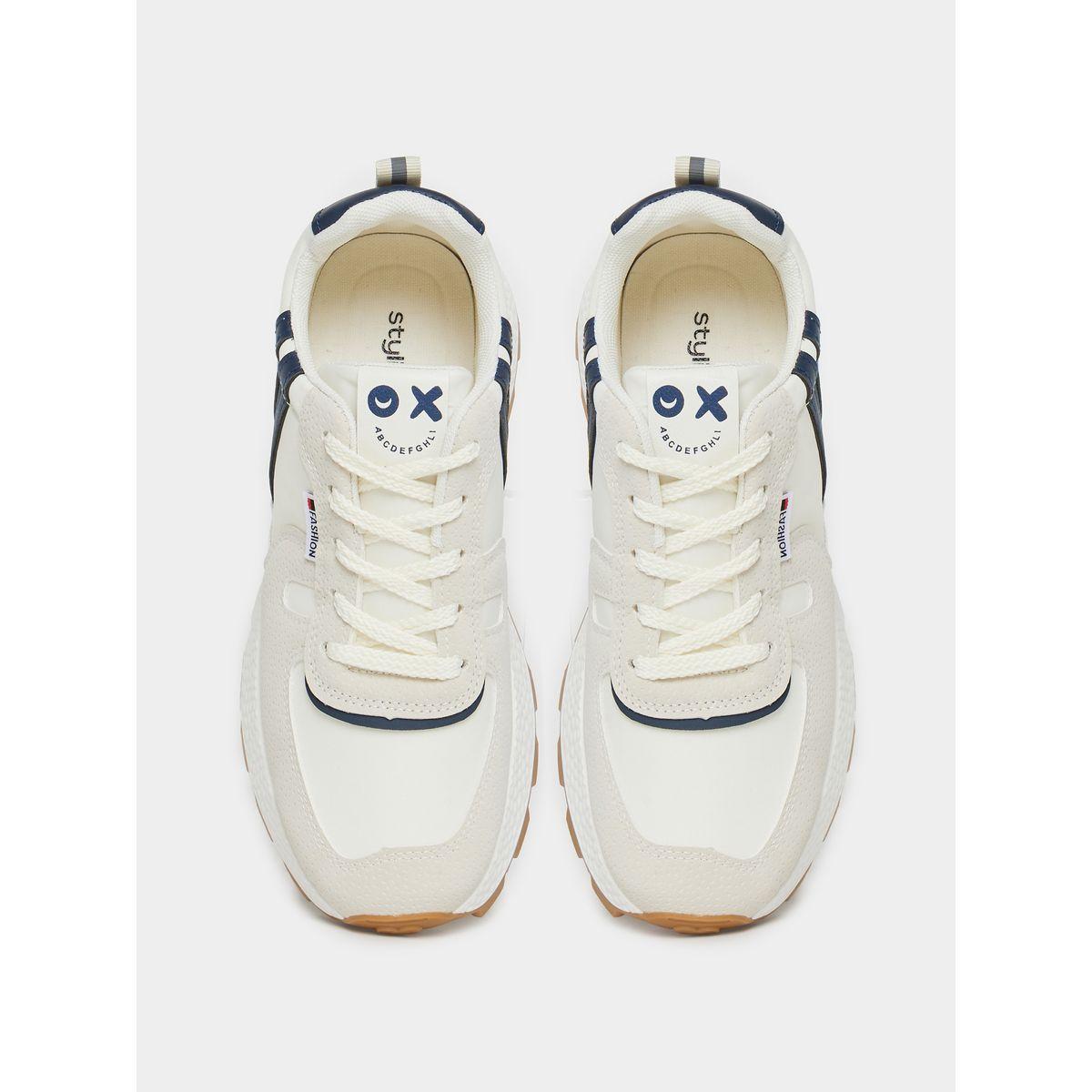Styli Striped Detail Gum Sole Sneakers-women-shoes-sneakers-image-6