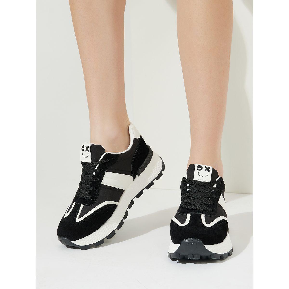 Styli Color Block Lace Up Sneakers-women-shoes-sneakers-image-1