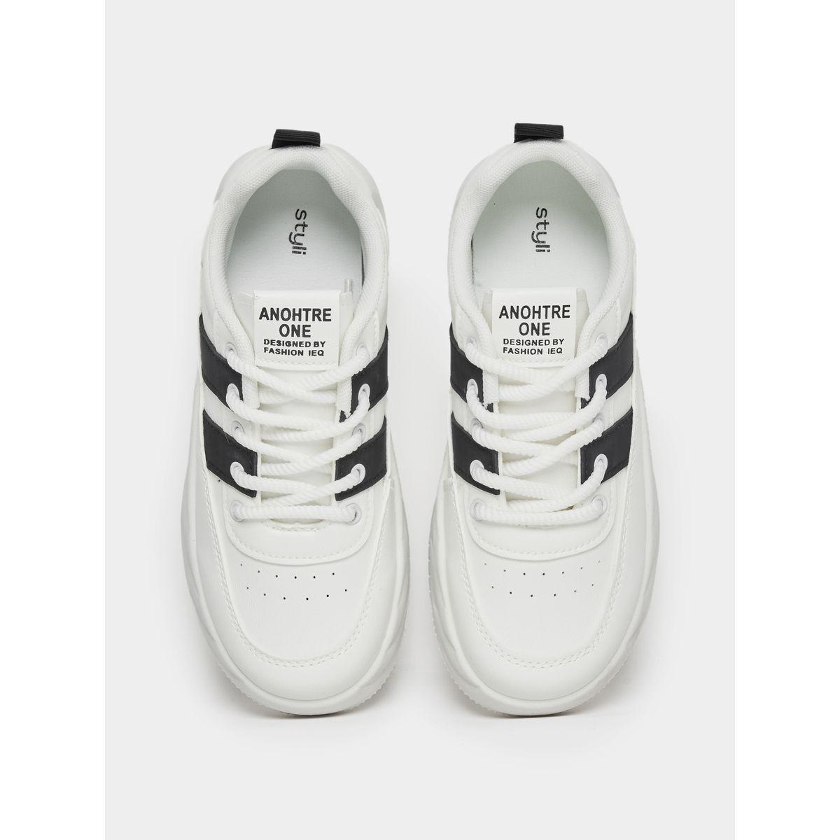 Styli Striped Detail Platform Sneakers-women-shoes-sneakers-image-6