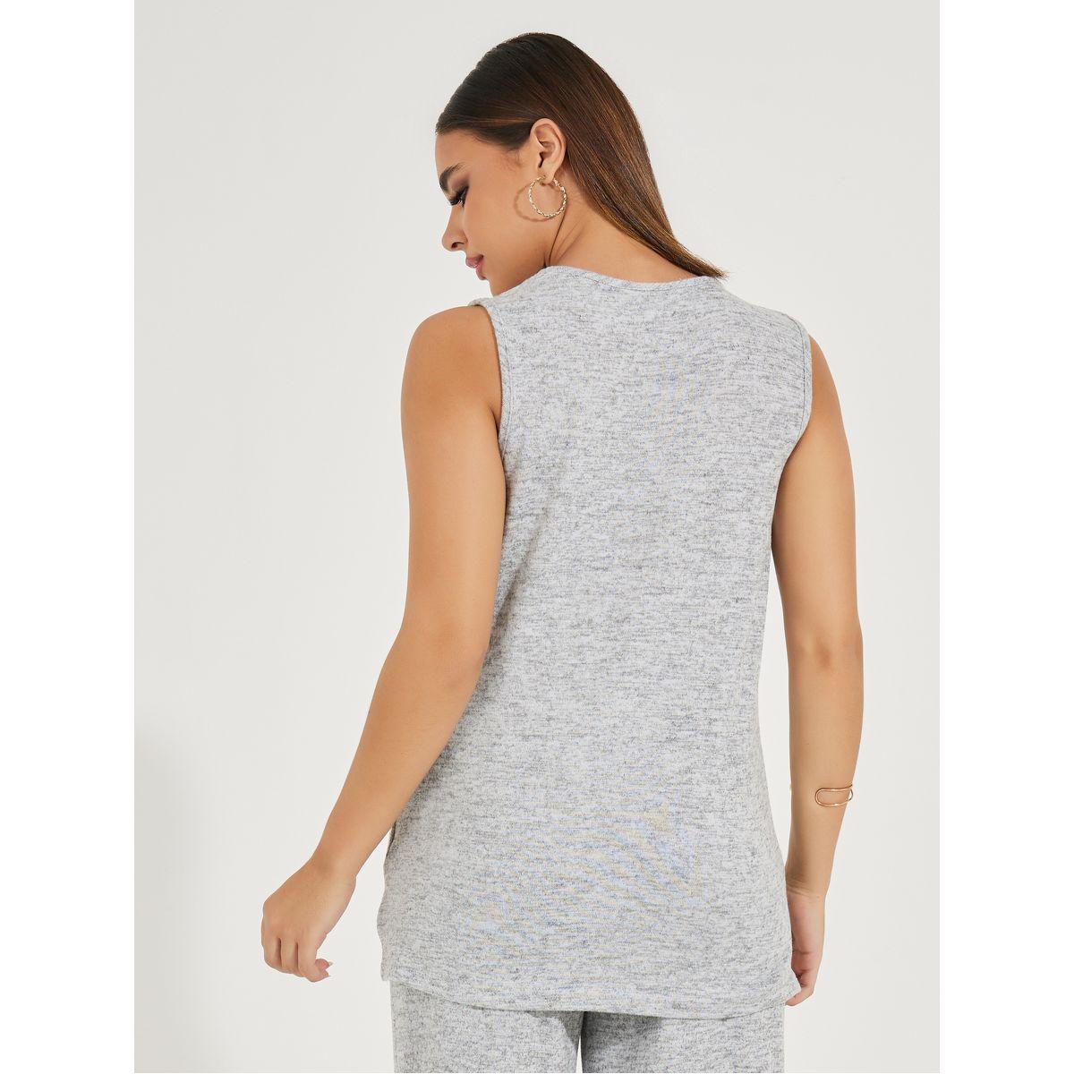 Styli Solid Round Neck Sleeveless Knit Top-women-clothing-shirtsandblouses-blouses-image-4