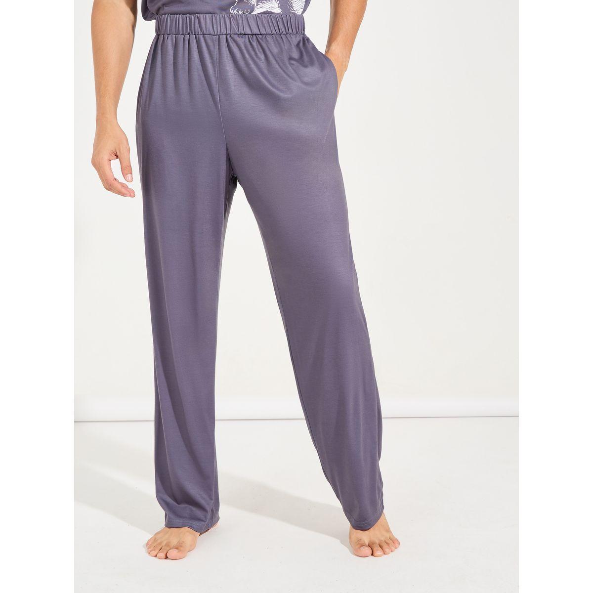 Styli Unwind Graphic Print T-Shirt & Solid Pyjama Set-men-clothing-nightwear-sets-image-4
