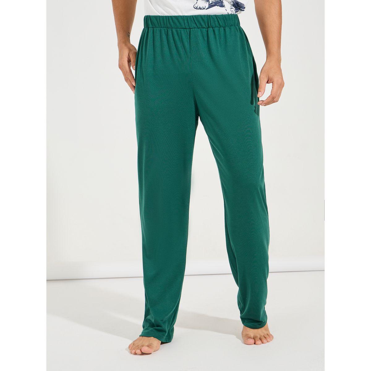 Styli Unwind Graphic Print T-Shirt & Solid Pyjama Set-men-clothing-nightwear-sets-image-4